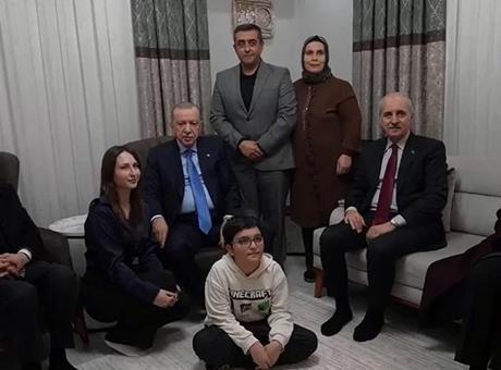 Cumhurbaşkanı Erdoğan ve Devlet Bahçeli, Osmaniye'de Depremzede Aileyi Ziyaret Etti